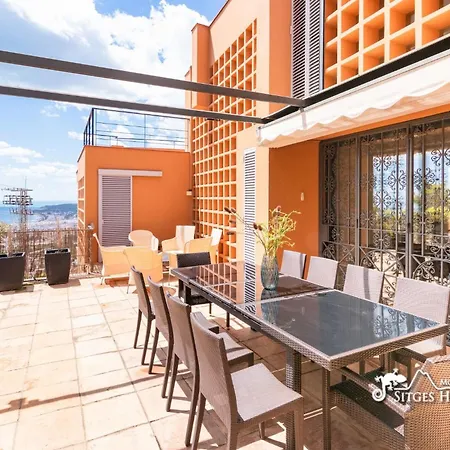 Dumas With Amazing Sea Views, Ac And Private Pool Villa Sitges